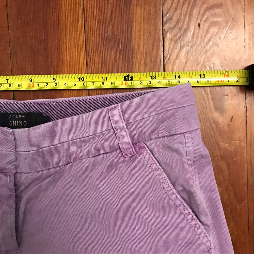 💜 J.Crew Purple Chino Shorts Size 0 - Picture 5 of 9